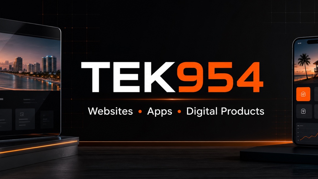 TEK954 web design and app design studio in Dania Beach, Florida